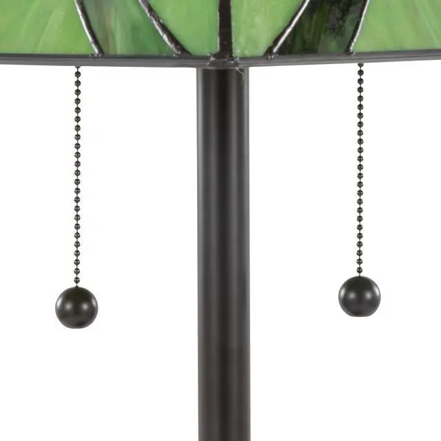 Alt view image 5 of 7 - 63" Floor Lamp in Oil Rubbed Bronze Metal with Green Glass