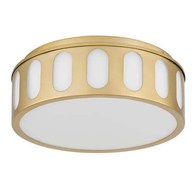 Alt view image 3 of 7 - 11.25-in Antiuqe Brass Led Flush Mount