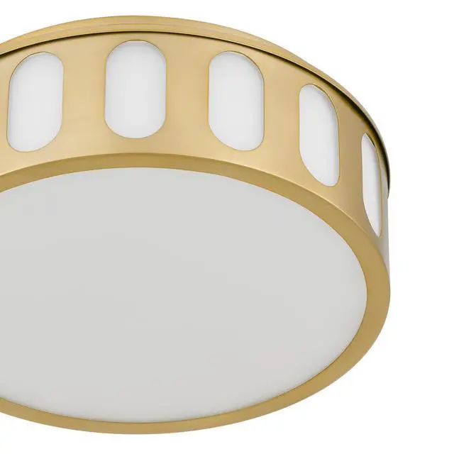 Alt view image 5 of 7 - 11.25-in Antiuqe Brass Led Flush Mount