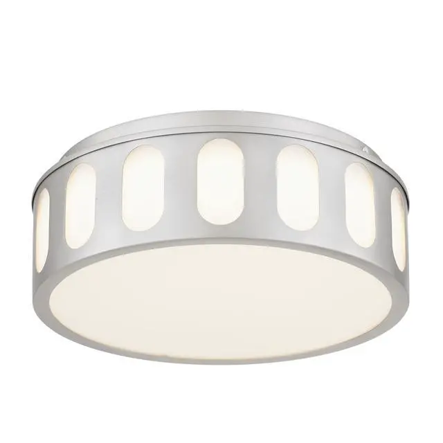 Alt view image 2 of 7 - 11.25-in Brushed Nickel Led Flush Mount