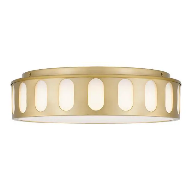 Alt view image 3 of 7 - 15.15-in Antique Brass Led Flush Mount