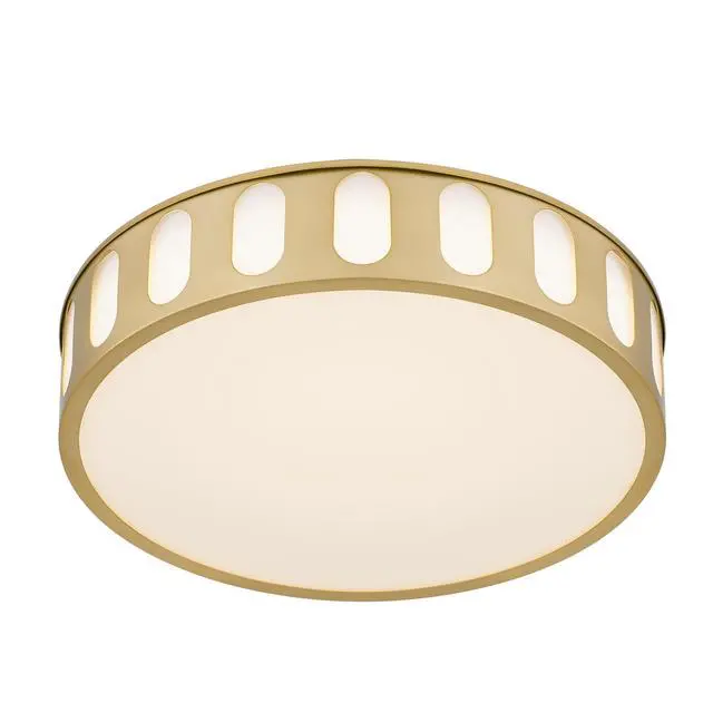 Alt view image 5 of 7 - 15.15-in Antique Brass Led Flush Mount