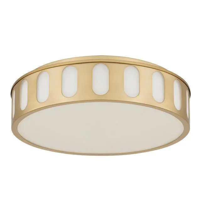 Alt view image 6 of 7 - 15.15-in Antique Brass Led Flush Mount