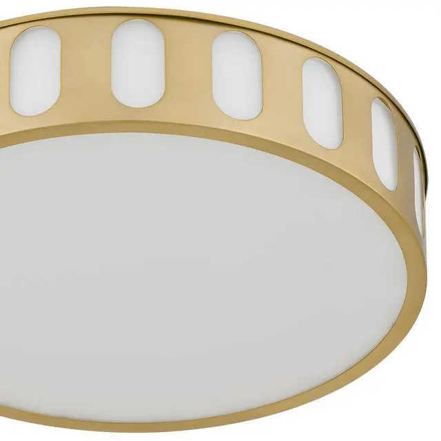 Alt view image 4 of 7 - 15.15-in Antique Brass Led Flush Mount