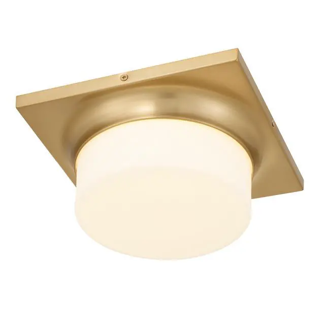 Alt view image 5 of 7 - 10-in Antique Brass Led Flush Mount