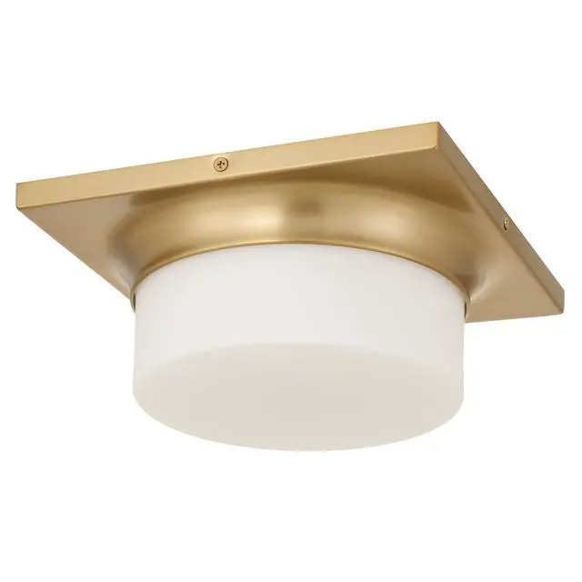 Alt view image 4 of 7 - 10-in Antique Brass Led Flush Mount