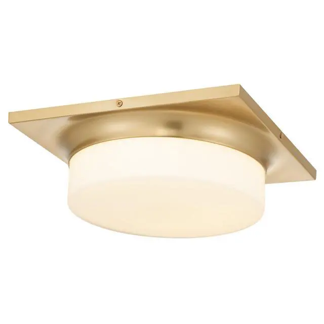 Alt view image 2 of 7 - 13-in Antique Brass Led Flush Mount