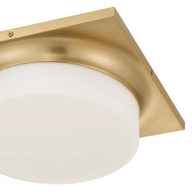 Alt view image 3 of 7 - 13-in Antique Brass Led Flush Mount