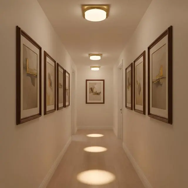 Alt view image 7 of 7 - 13-in Antique Brass Led Flush Mount