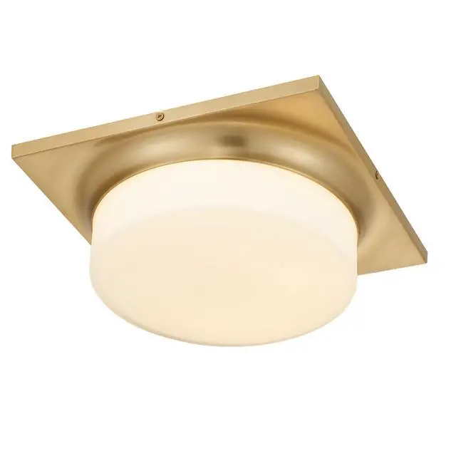 Alt view image 5 of 7 - 13-in Antique Brass Led Flush Mount