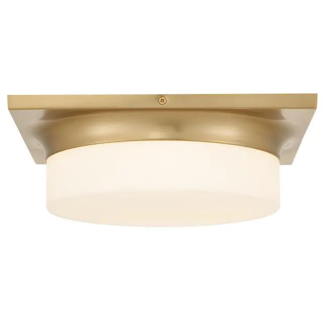 Alt view image 6 of 7 - 13-in Antique Brass Led Flush Mount