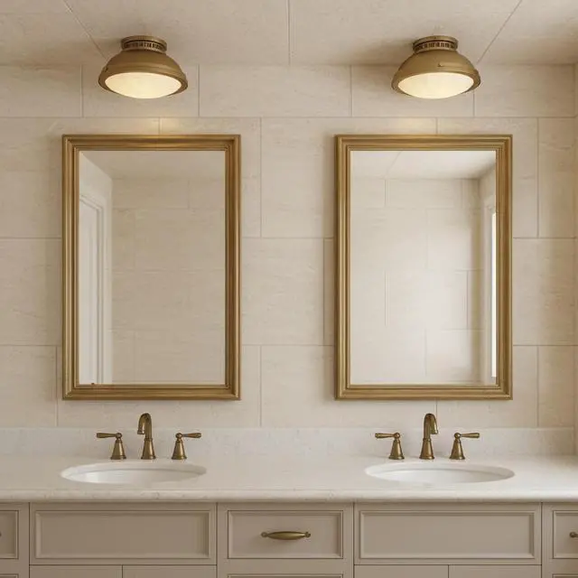 Main image of 1-Light 11-in Polished Brass Flush Mount