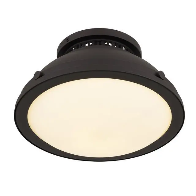 Alt view image 4 of 7 - 1-Light 11-in Dark Bronze Flush Mount
