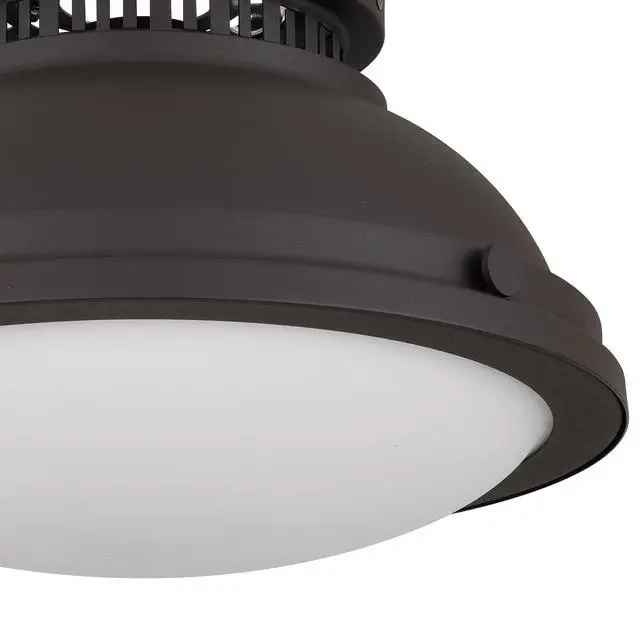 Alt view image 6 of 7 - 1-Light 11-in Dark Bronze Flush Mount