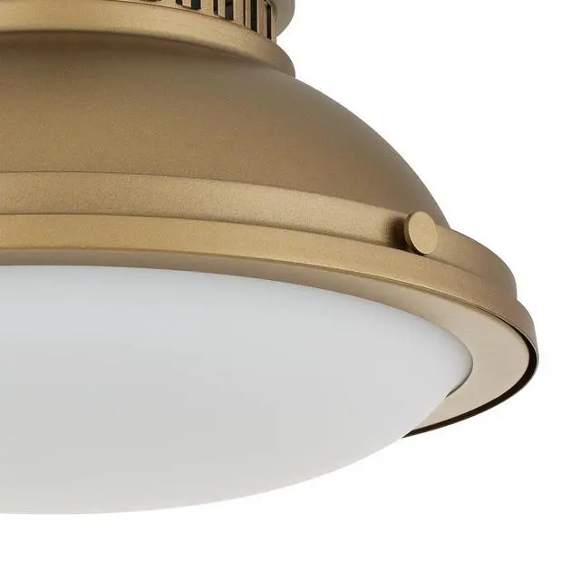 Alt view image 7 of 7 - 2-Light 14-in Polished Brass Flush Mount