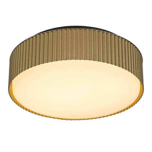 Alt view image 5 of 5 - 9 inch Brass Led Flush Mount