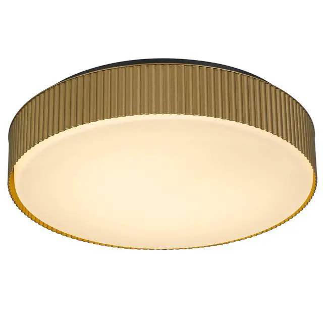 Alt view image 4 of 5 - 13 inch Brass Led Flush Mount