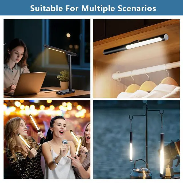 Alt view image 6 of 7 - Led Desk Lamp 360°Adjustable, Usb Charging Port, 5 Light Modes & Dimmable Brightness, Bedside Lamp for Reading, Craft, Work, Study(Black)