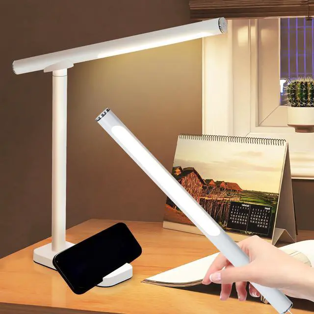 Main image of Led Desk Lamp 360°Adjustable, Usb Charging Port, 5 Light Modes & Dimmable Brightness, Bedside Lamp for Reading, Craft, Work, Study(White)