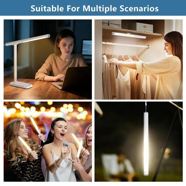 Alt view image 5 of 7 - Led Desk Lamp 360°Adjustable, Usb Charging Port, 5 Light Modes & Dimmable Brightness, Bedside Lamp for Reading, Craft, Work, Study(White)