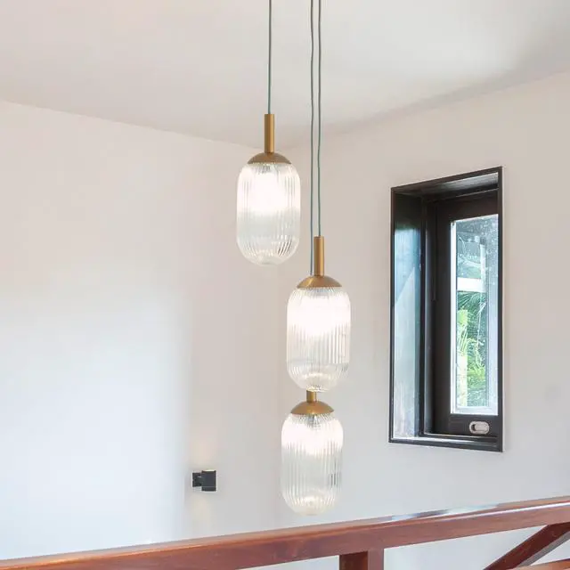 Alt view image 4 of 4 - Warehouse Direct Sales New Design Personality Creative American Country Retro Ceiling Light Living Room Bedroom Reading Room Gala Pendant Lamp - Bronze and Clear 110-120V