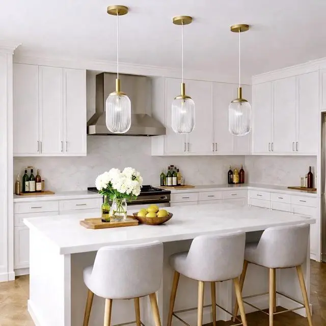 Alt view image 4 of 6 - Gemma Pendant Lamp - Gold and Clear 110-120V 1Pc