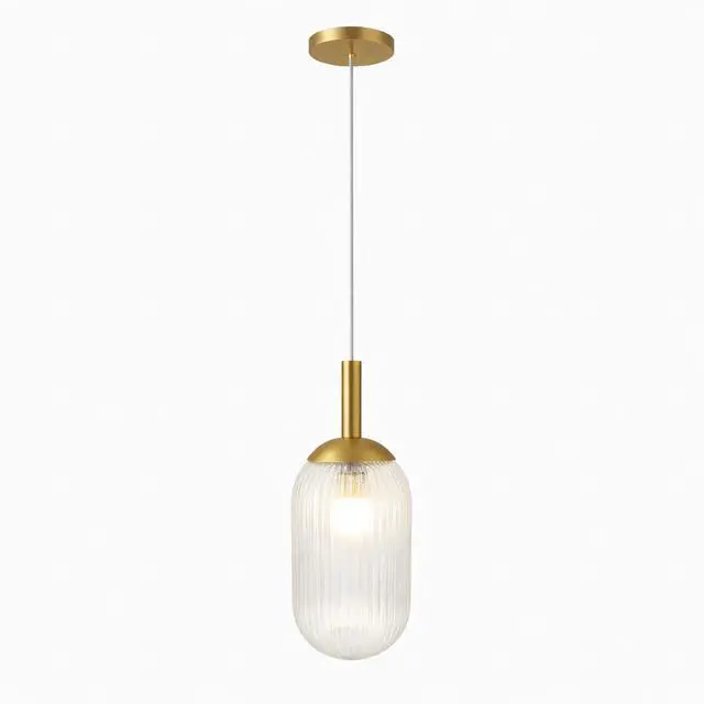 Alt view image 5 of 6 - Gemma Pendant Lamp - Gold and Clear 110-120V 1Pc