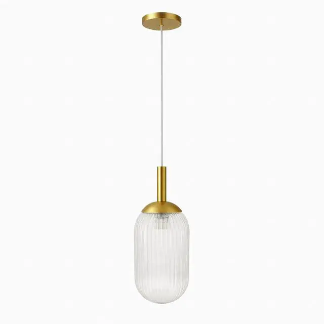 Alt view image 6 of 6 - Gemma Pendant Lamp - Gold and Clear 110-120V 1Pc