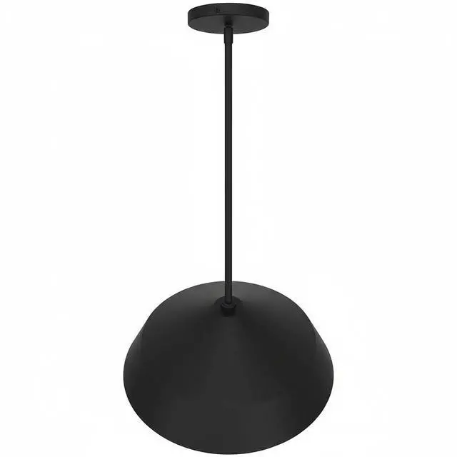 Alt view image 6 of 7 - 14 inch Diameter integrated Led Black Pendant