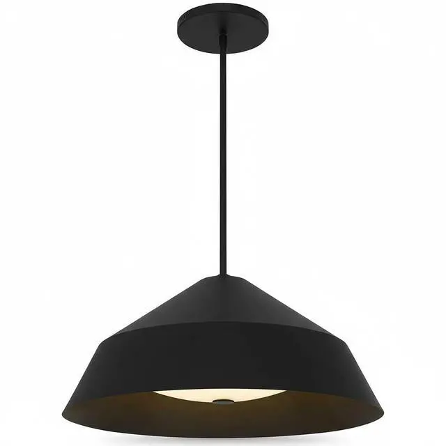 Alt view image 2 of 7 - 22 inch Diameter integrated Led Black Pendant