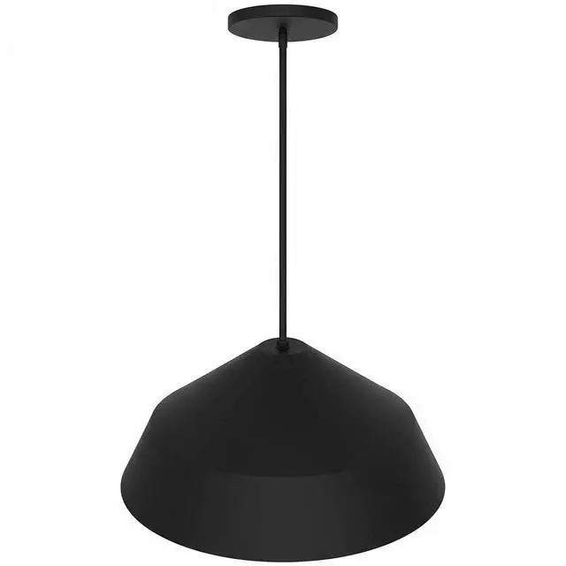 Alt view image 3 of 7 - 22 inch Diameter integrated Led Black Pendant