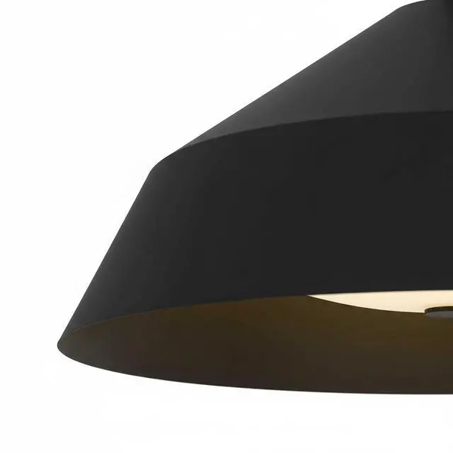 Alt view image 5 of 7 - 22 inch Diameter integrated Led Black Pendant