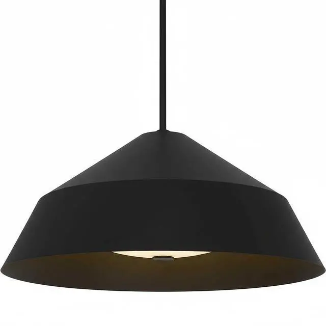 Alt view image 6 of 7 - 22 inch Diameter integrated Led Black Pendant