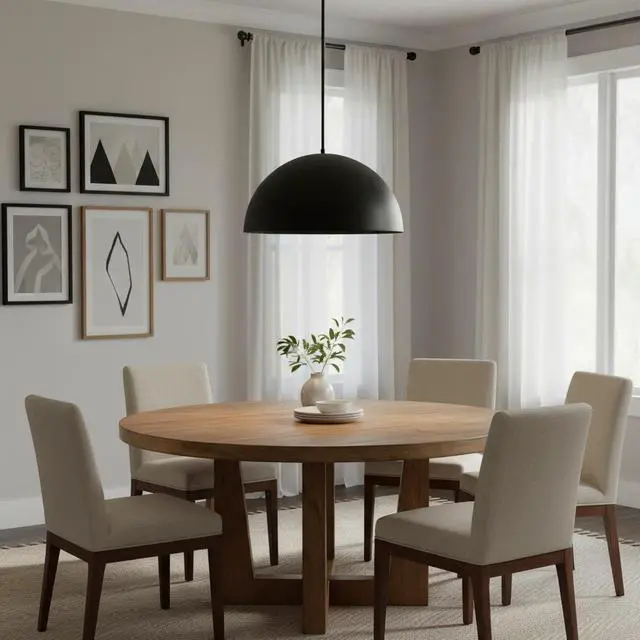 Main image of 24 inch Diameter integrated Led Black Pendant