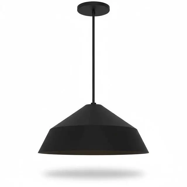 Alt view image 7 of 7 - 22 inch Diameter integrated Led Black Pendant