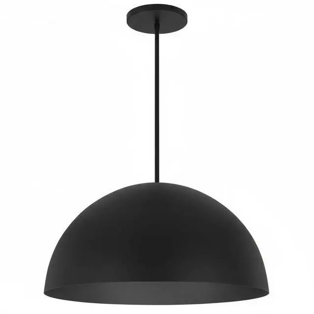 Alt view image 2 of 7 - 24 inch Diameter integrated Led Black Pendant