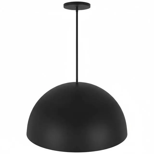 Alt view image 5 of 7 - 24 inch Diameter integrated Led Black Pendant