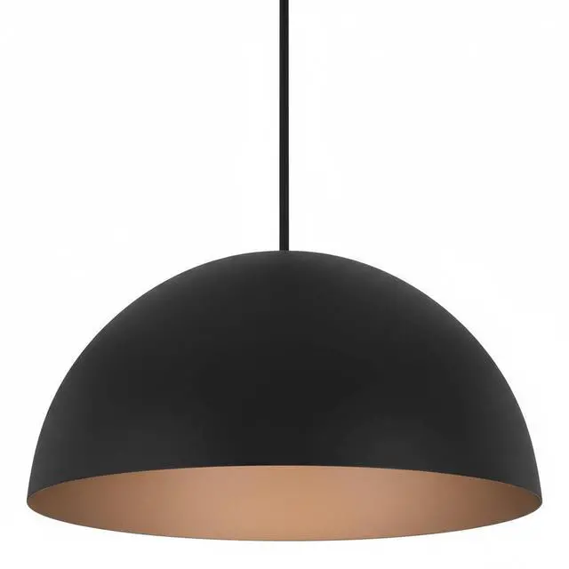 Alt view image 7 of 7 - 24 inch Diameter integrated Led Black Pendant