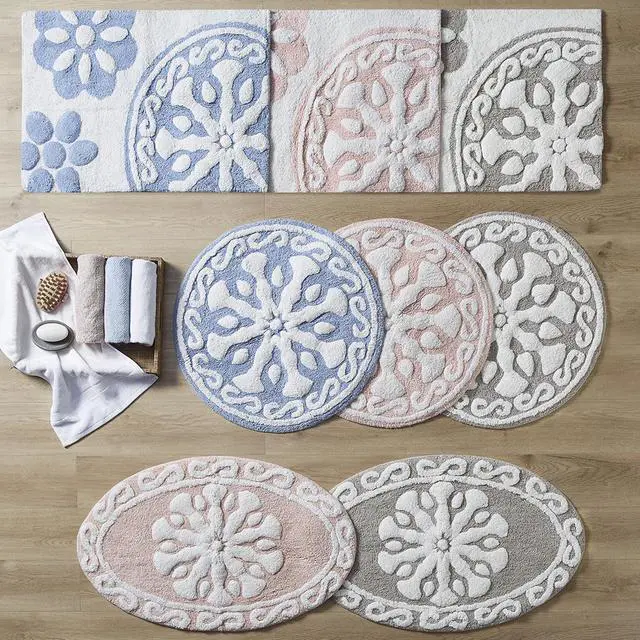 Alt view image 6 of 7 - Medallion Cotton Tufted Bath Rug