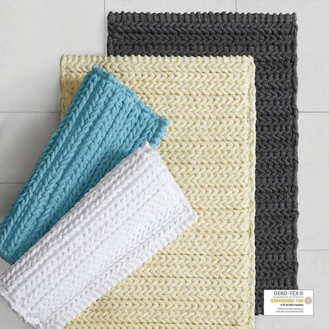 Alt view image 6 of 7 - 100% Cotton Chenille Chain Stitch Rug