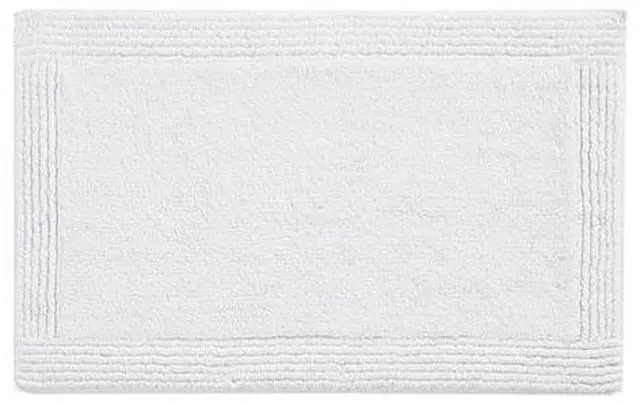 Main image of 100% Cotton Tufted 3000 GSM Reversible Bath Rug White 21x34"
