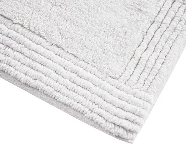 Alt view image 6 of 7 - 100% Cotton Tufted 3000 GSM Reversible Bath Rug White 21x34"