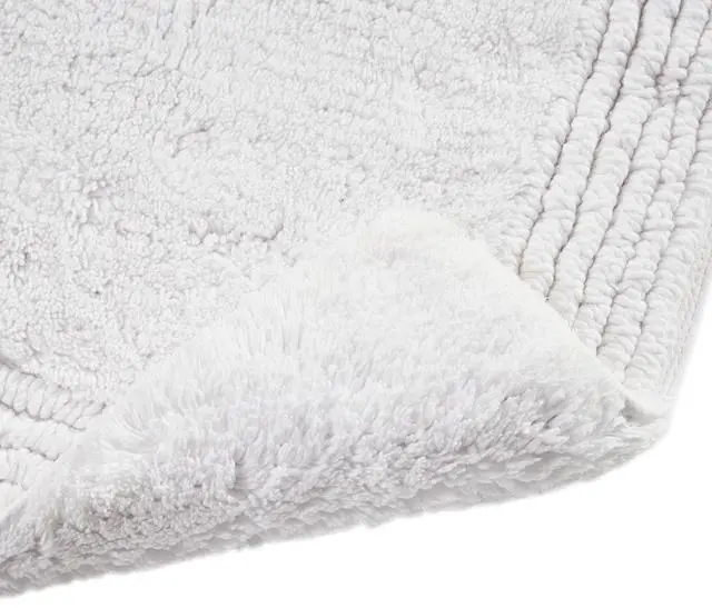 Alt view image 7 of 7 - 100% Cotton Tufted 3000 GSM Reversible Bath Rug White 21x34"
