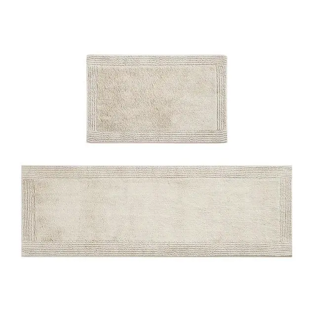 Alt view image 5 of 7 - 100% Cotton Tufted 3000 GSM Reversible Bath Rug Natural 21x34"