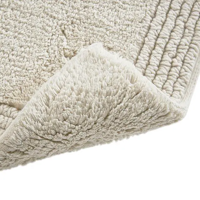 Alt view image 7 of 7 - 100% Cotton Tufted 3000 GSM Reversible Bath Rug Natural 24x72"