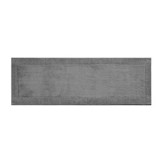 Alt view image 5 of 7 - 100% Cotton Tufted 3000 GSM Reversible Bath Rug Charcoal 21x34"