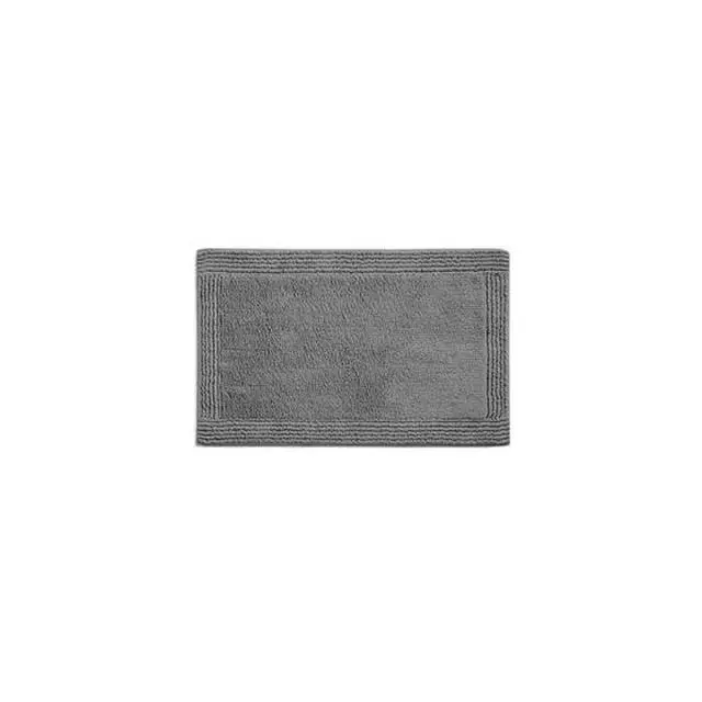 Alt view image 6 of 7 - 100% Cotton Tufted 3000 GSM Reversible Bath Rug Charcoal 21x34"