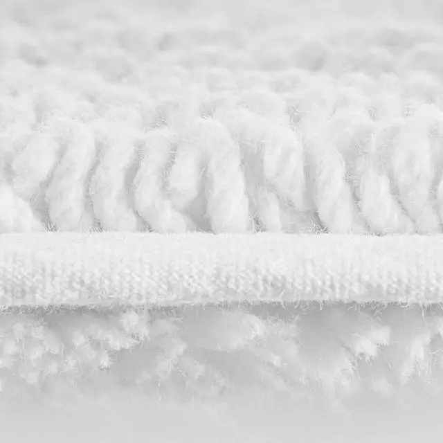 Alt view image 6 of 7 - 1 PCS 24x36" 100% Cotton Tufted 3000 GSM Reversible Bath Rug White