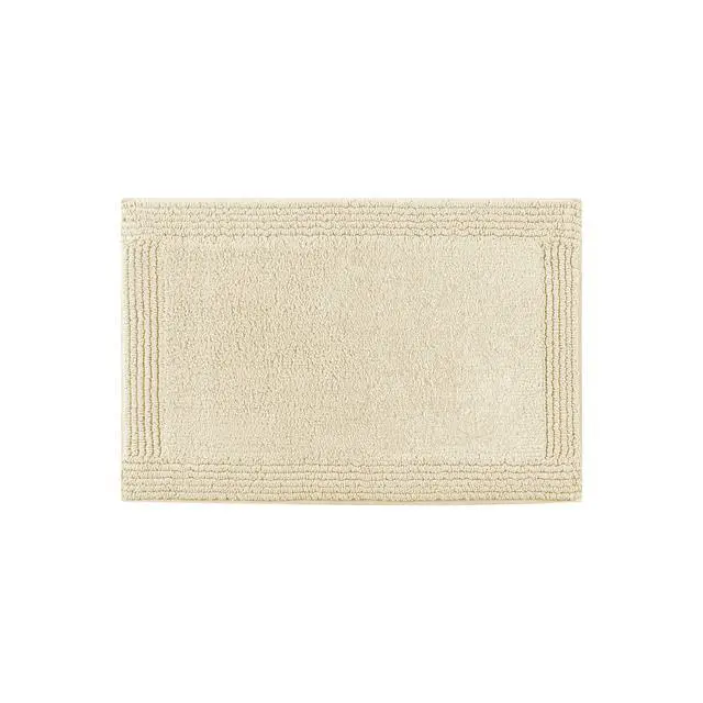 Alt view image 7 of 7 - 1 PCS 17x24" 100% Cotton Tufted 3000 GSM Reversible Bath Rug Natural