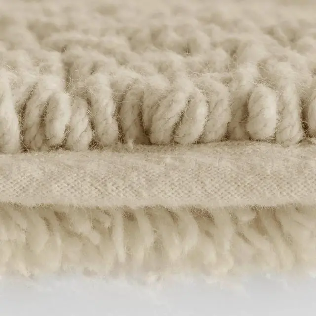 Alt view image 2 of 7 - 1 PCS 17x24" 100% Cotton Tufted 3000 GSM Reversible Bath Rug Natural